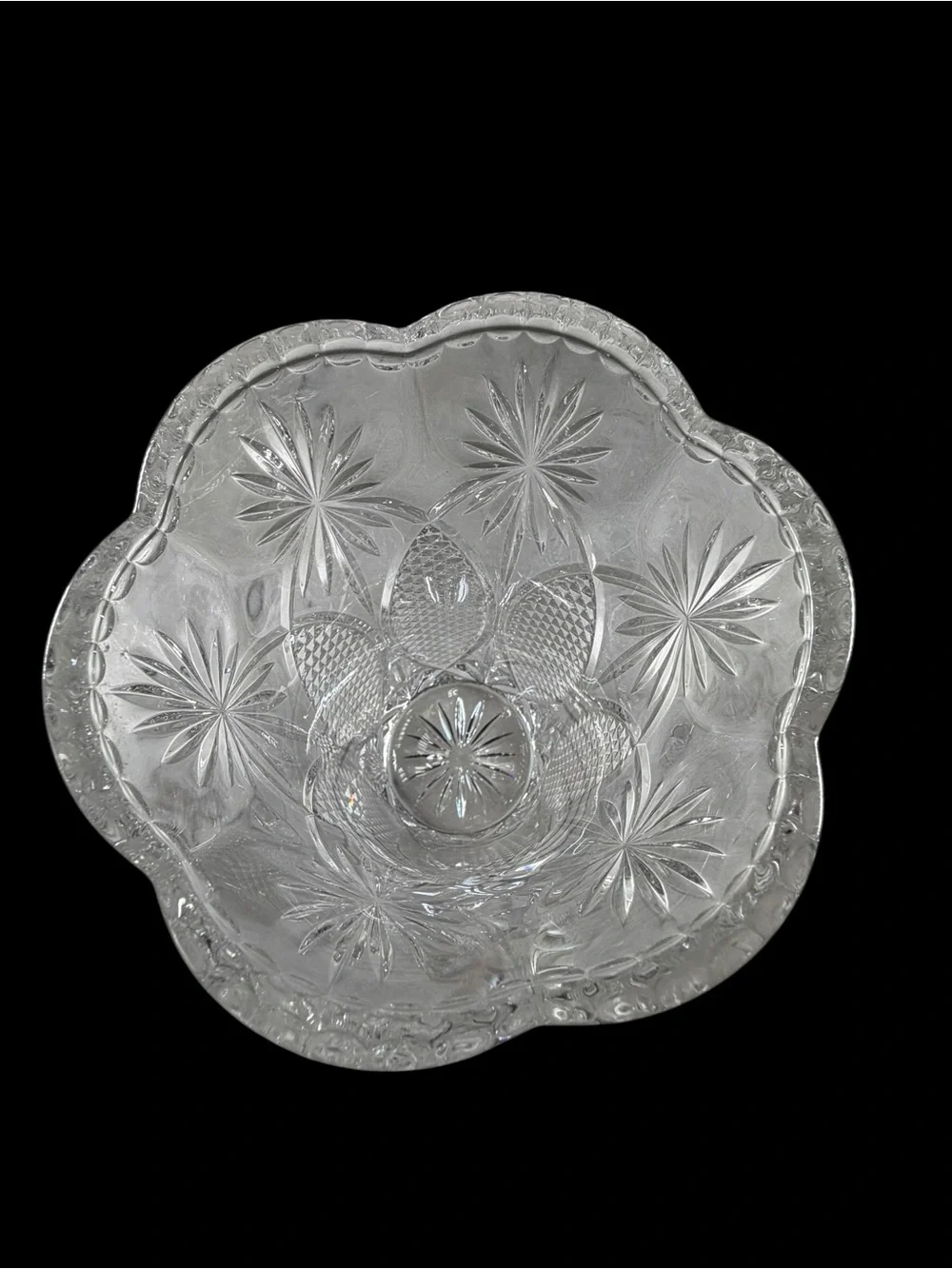 Crystal Cut Glass Vase - Clear Decorative Home Accent